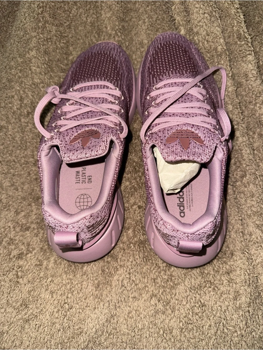 NEW! Adidas Women's Lavender Knit Lace-Up Athletic Sneakers
